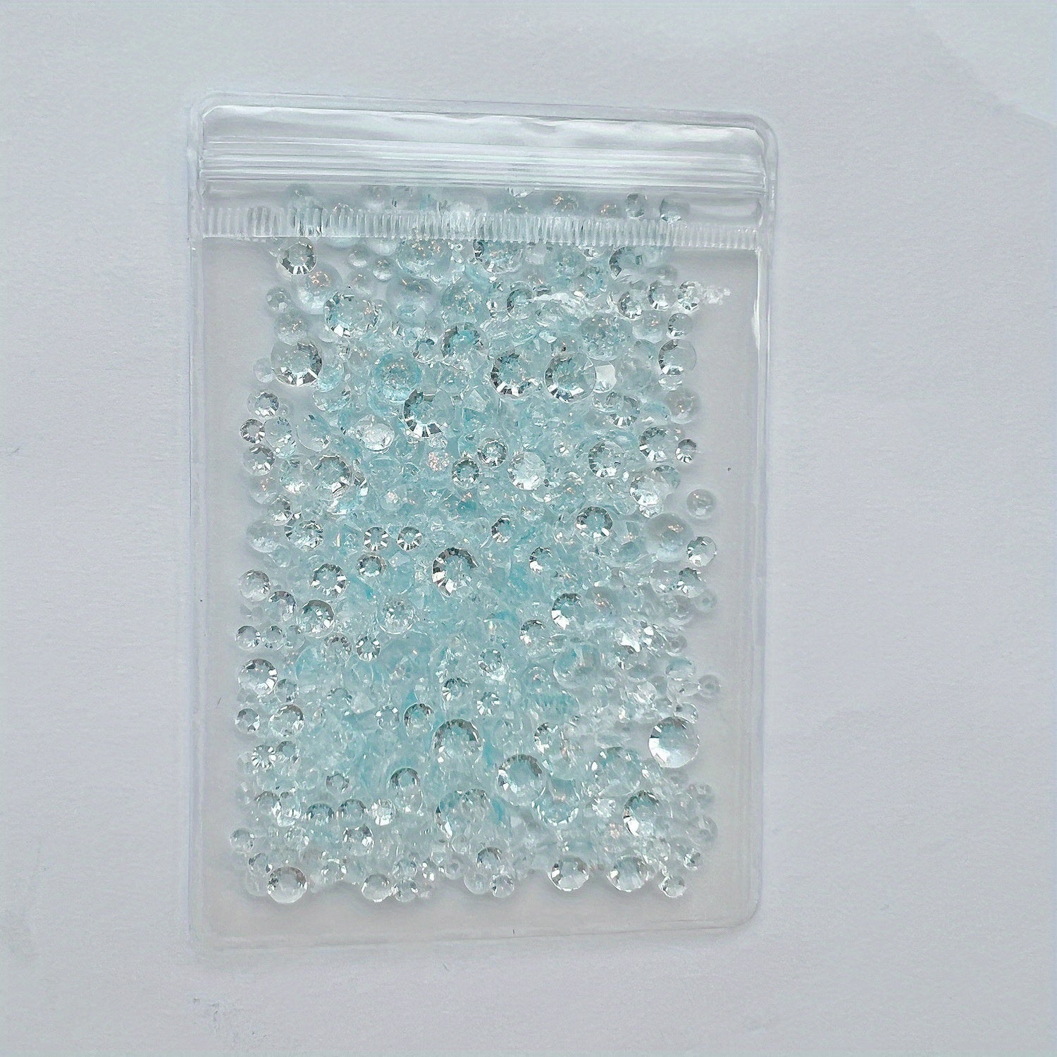 900pcs Clear Crystal Glitter Mixed Sizes Gems for Crafts DIY Christmas Card