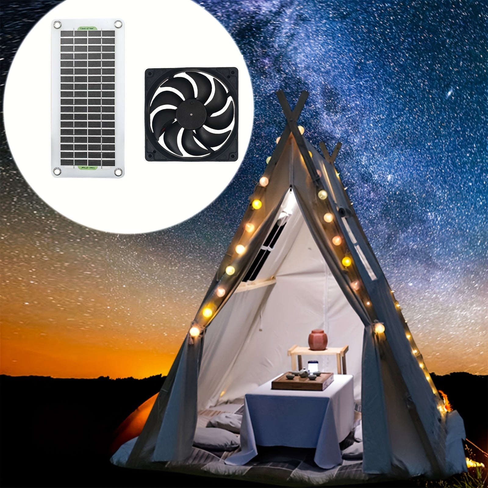 30W Solar Exhaust Fan Waterproof Durable Lightweight Easy to Use