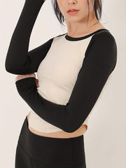 High Elastic Yoga Crop Top For Women Pleated Fitness Sports T Shirts