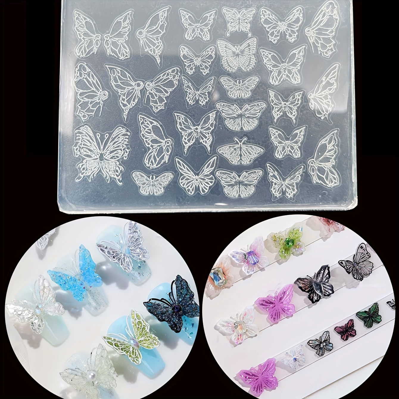 3D Butterfly Wings Silicone Nail Art Mold DIY Templates