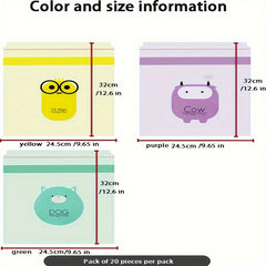 Car Garbage Bags Cartoon Printed Self-adhesive Storage Bag