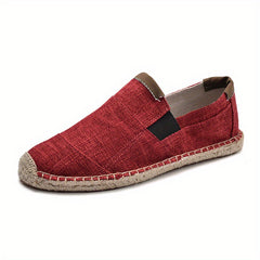 Men's Slip On Canvas Shoes Casual Flats Breathable Jogging