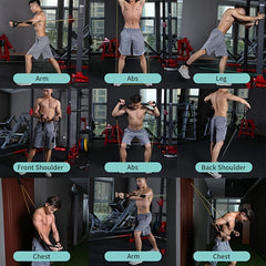 11pcs Strength Training Tension Rope Set for Chest Expansion Body Shaping