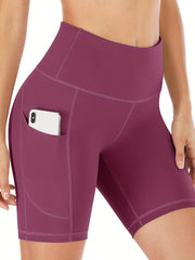 High Waist Skinny Biker Shorts High Stretch Yoga Shorts