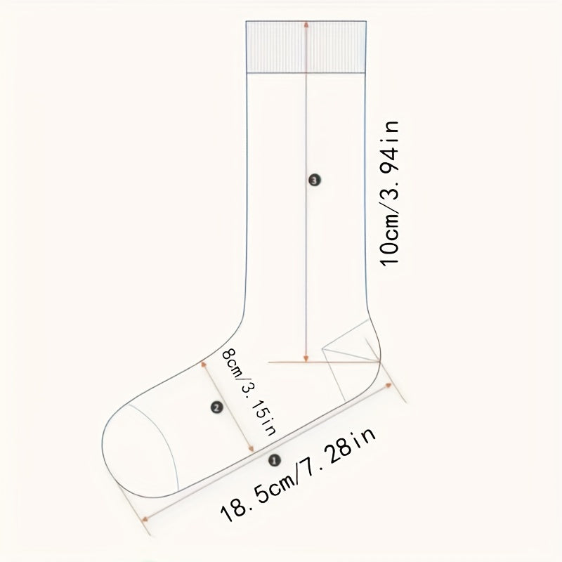 Men's Mid Calf Athletic Socks - Breathable & Moisture Wicking Cotton - 5 Pairs