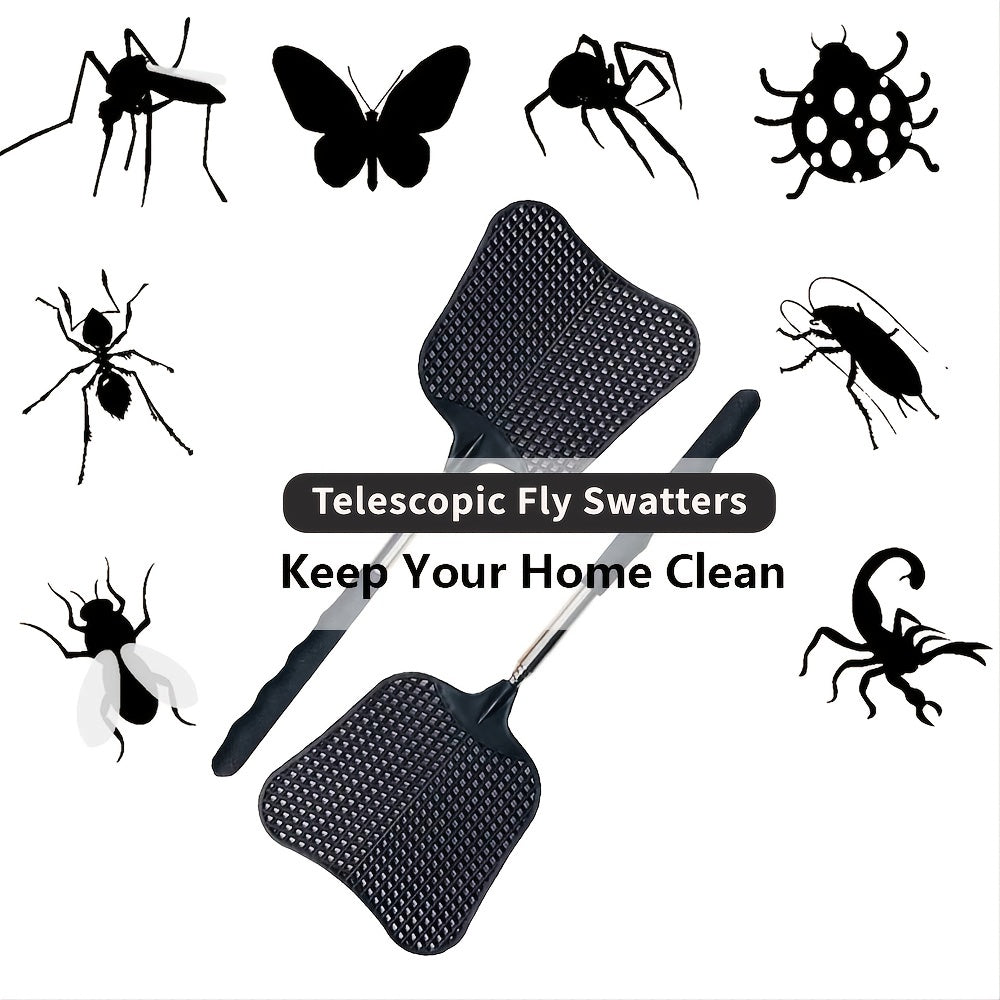 Heavy Duty Telescopic Fly Swatter Indoor Outdoor Use