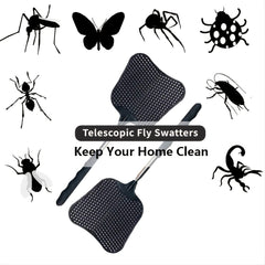 Heavy Duty Telescopic Fly Swatter Indoor Outdoor Use