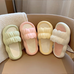 Women's Open Toe Pillow Slippers Soft Sole Non Slip Summer Shoes