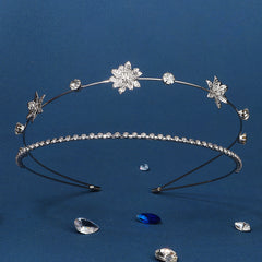 Crystal Bridal Tiaras Crown For Women Zircon Bridal Crown Silvery