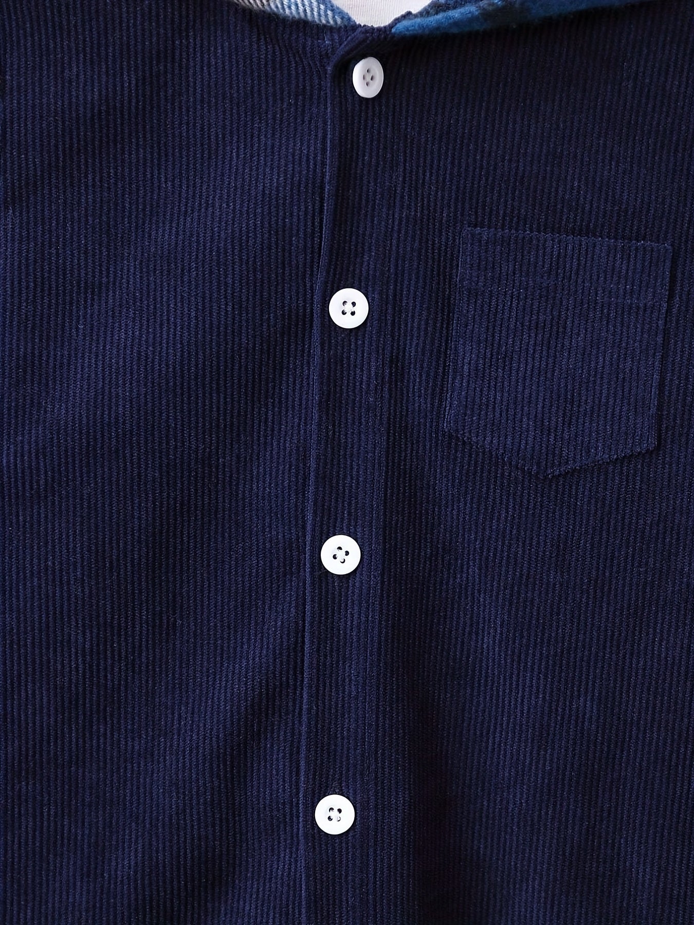Boys Plaid Hooded Button Down Jacket