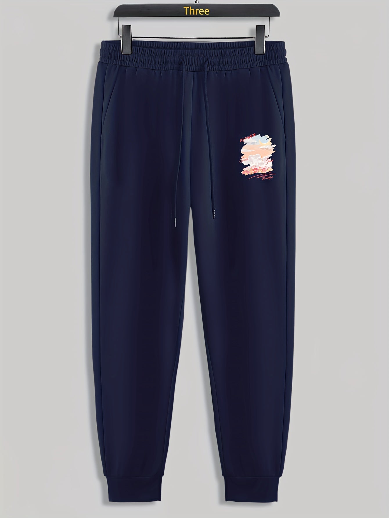 Colorful Clouds Men's Drawstring Sweatpants Loose Casual Trousers