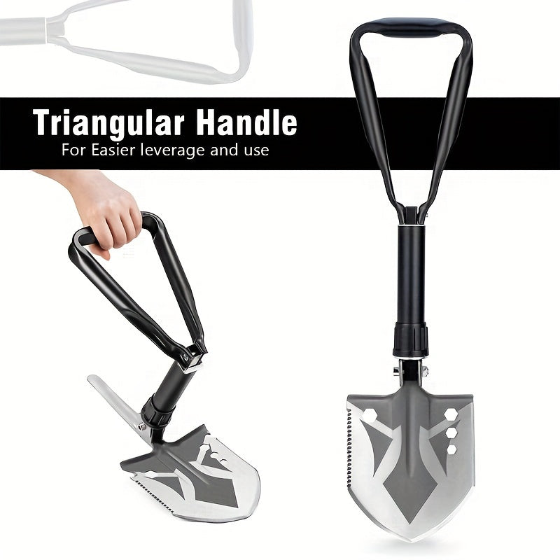 Portable Camping Shovel High Temp Steel Trench Tool Fold Handle Shovel