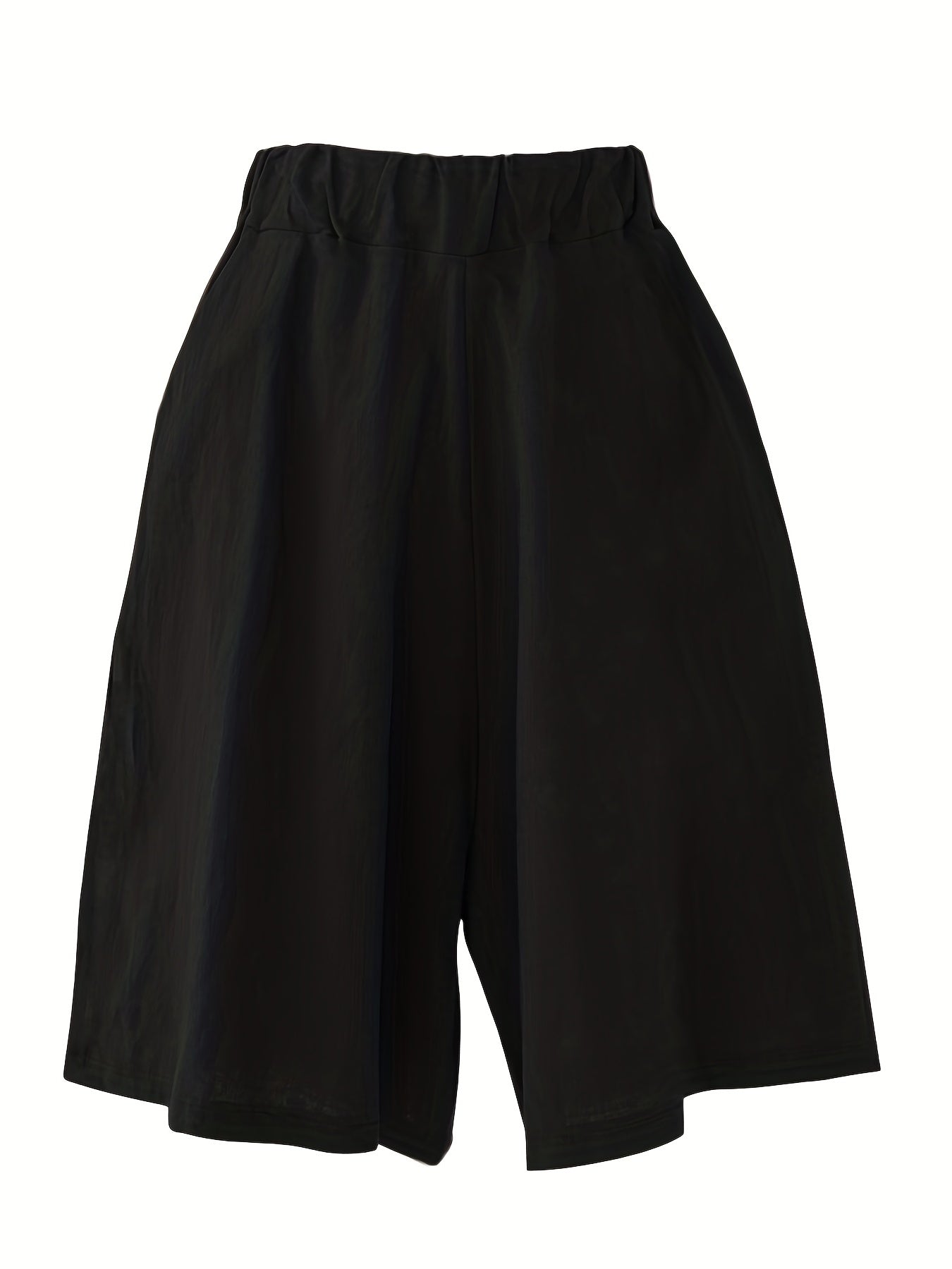 High Rise Straight Leg Stretch Basic Shorts