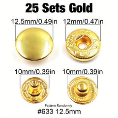 Metal Snaps Fasteners Button for Leathercraft Clothes Garment Bags
