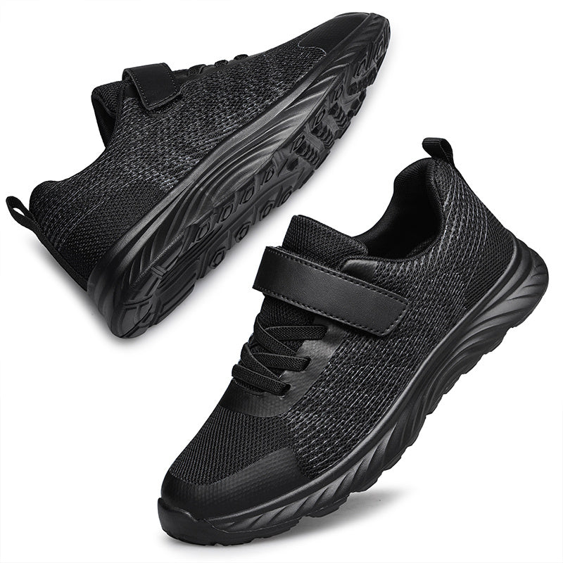 Girl's Woven Running Shoes with Hook Loop Fastener