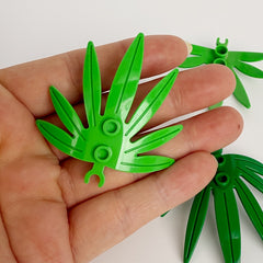 5pcs Palm Leaf Set Forest Beach Scene MOC Small Particle Building Blocks