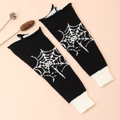 Spider Web Leg Warmers Y2K Knee High Stockings