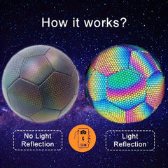 Reflective Soccer Ball Standard Size 4 5 Luminous Football
