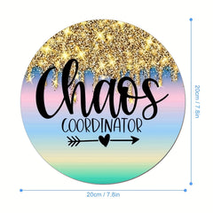 Chaos Design Round Gaming Mouse Pad for Women, Non-Slip Rubber Mouse Mat