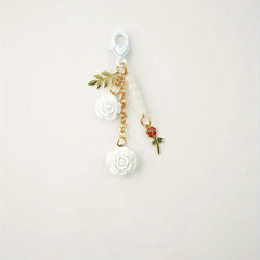 Rose Flower Keychain Pendant Car Key Purse Wallet Ornament