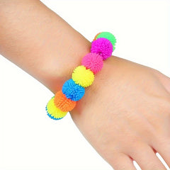 Colorful Stress Relief Toy Bracelet Soft TPR Glue Fidget Bracelet Christmas Gift