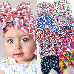 Twill Bubble Bow Baby Hat 0-2 Years
