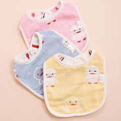 3pcs Baby Feeding Drool Bib Set Crown Cloud Heart Pattern Infants Saliva Towel