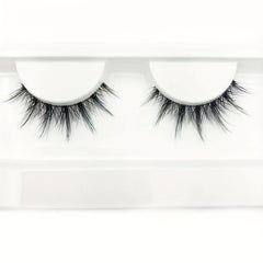 Natural Cross Style Lashes with Pointed Tail and Transparent Stalk