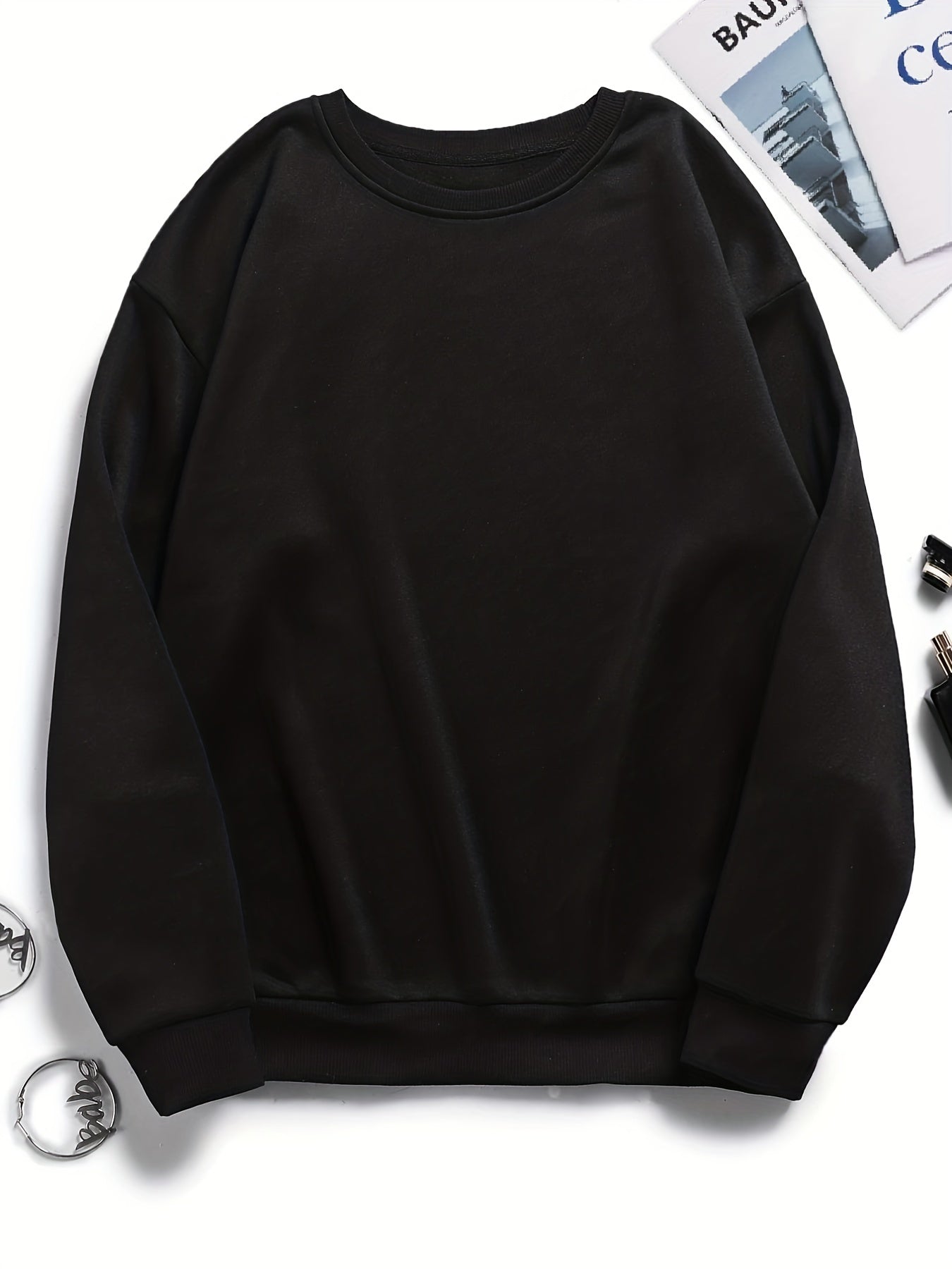 Women's Round Neck Active Sweatshirt Casual Sports Sweatshirts