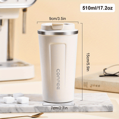 European Style Stainless Steel Insulation Mug - 380ml/12.8oz