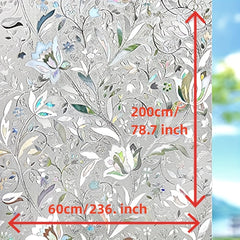 Stained Glass Window Privacy Film - Non Adhesive Decorative Film