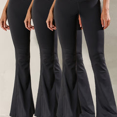 Solid Flared Pants High Waist Bell bottom Yoga Leggings
