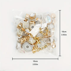 28 PCS Faux Crystal Bear Rhinestones Shoe Charms - Shoe Decoration Accessories