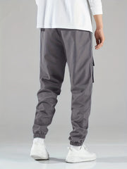 Faith Print Cargo Pants Men's Flap Pocket Trousers