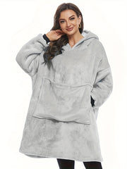 Women's Hooded Lounge Robe with Pockets