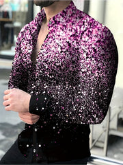 Men's Long Sleeve Lapel Shirt - Fall Spring Button Up
