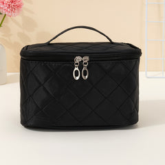 Travel Cosmetic Bag With Handle And Zipper Makeup Organizer Case