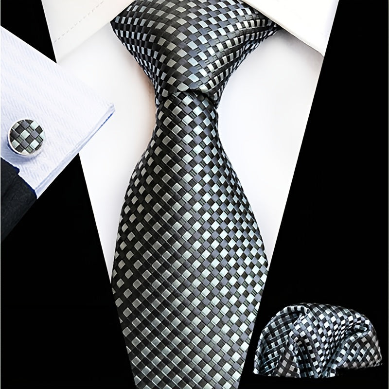 Formal Plaid Classic Men's Tie Set