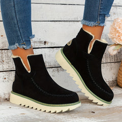 Plush Lined Thermal Snow Boots Casual Non Slip Wear Resistance