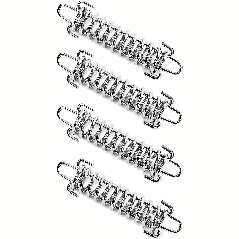 4pcs Stainless Steel Tent Spring Wind Rope Buckles for Camping