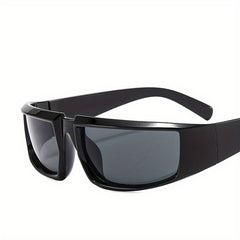 Y2K Punk Narrow Frame Sunglasses Wrap Around Mirrored Eyewear
