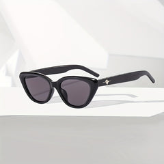 Vintage Triangle Cat Eye Sunglasses UV400 Eyewear For Men