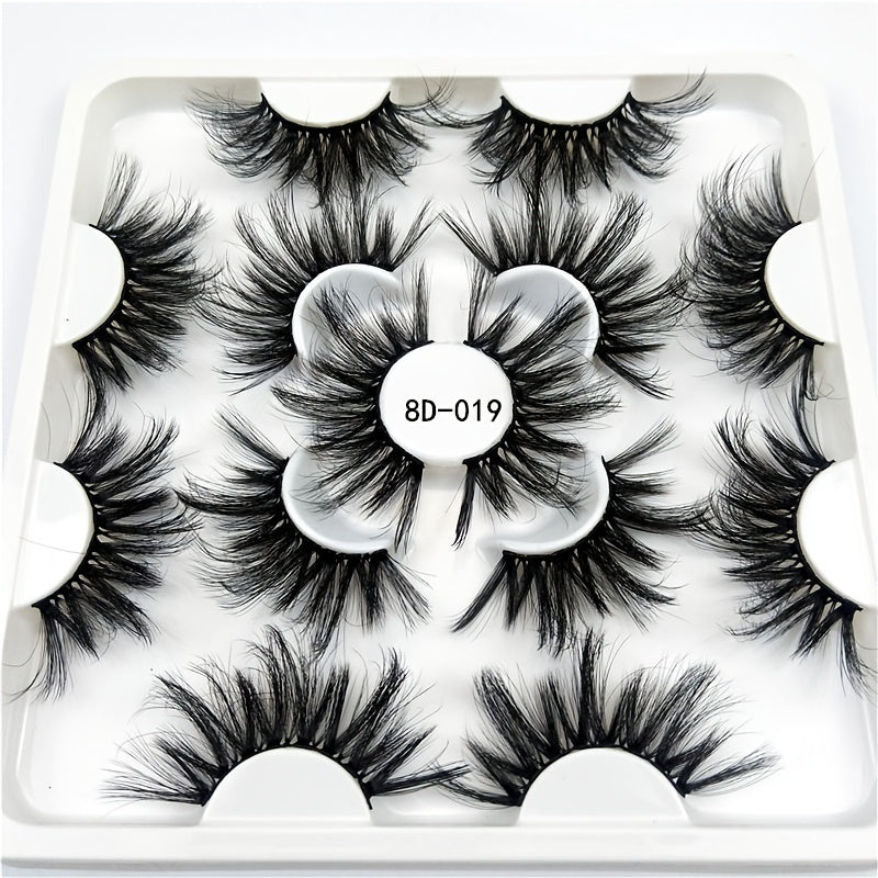 7 Pairs Dramatic 3D Mink False Eyelashes for Makeup Look