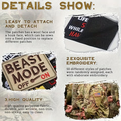 20pcs Random Hook Loop Patch Morale Patch For Backpack Clothing Jacket