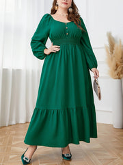 Casual Dress Women's Plus Maxi Smock Dress