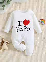 Mama&PaPa Baby Onesie Long Sleeve Cotton Unisex Newborn Romper