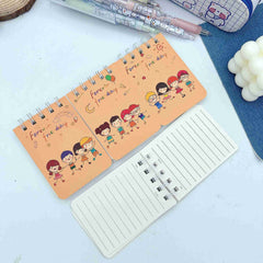 4 pack A7 Thick Notebook Fresh Wind Portable Small Notebook