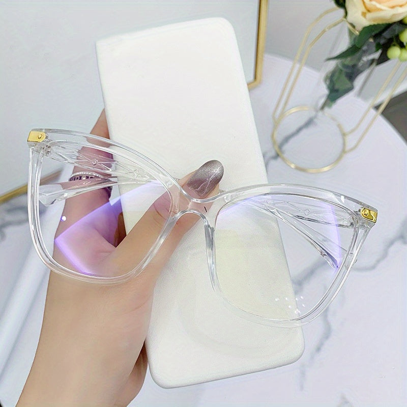 Stylish Clear Frame Cat Eye Glasses Anti Light Reading