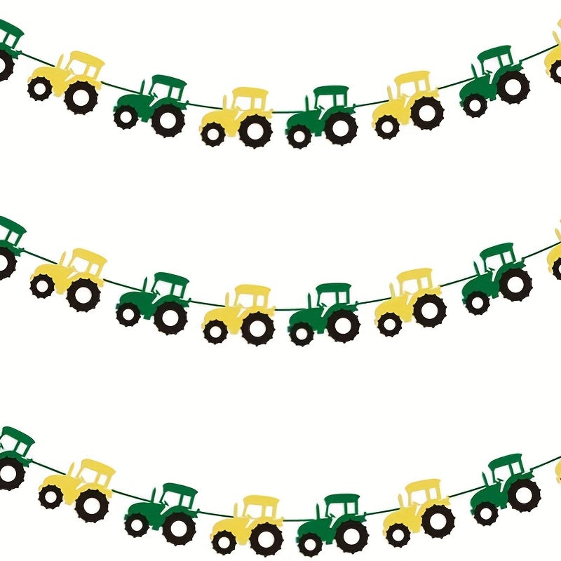Tractor Felt Banner Party Decoration Birthday Party Supplies