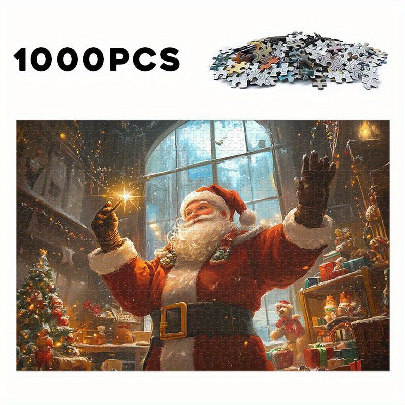 Santa Claus Christmas Magic Jigsaw Puzzle with Twinkling Lights